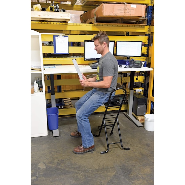 Vestil Ergonomic Worker Chair, Swivel Seat - CPRO-600S