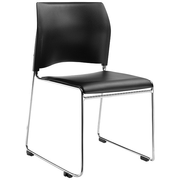 National Public Seating Stacking Chair, Vinyl, 30-3/4in H, Chrome - 8710-11-10