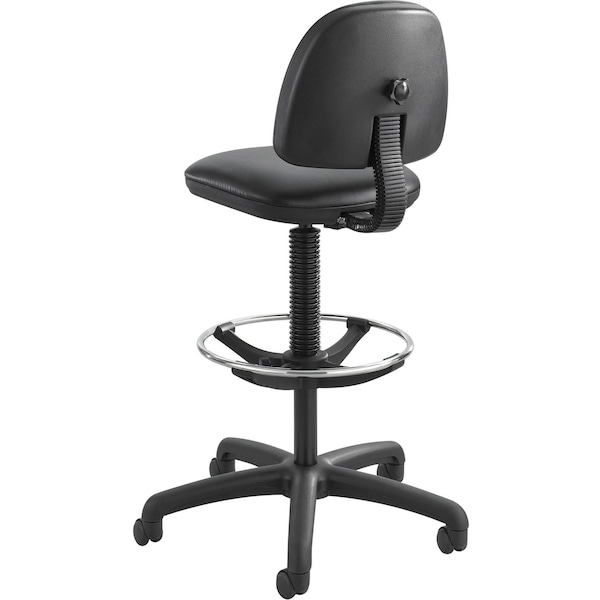 Safco Chair with Footring, 25 in W 25" L 54" H, Vinyl Seat - 3406BL