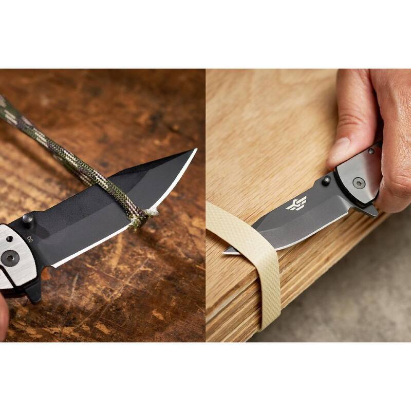SPEC OPS Folding Pocket Knife, 2.8 in. Blade, High Carbon Steel, Drop Point, Folding Knife - SPEC-K1-PK2