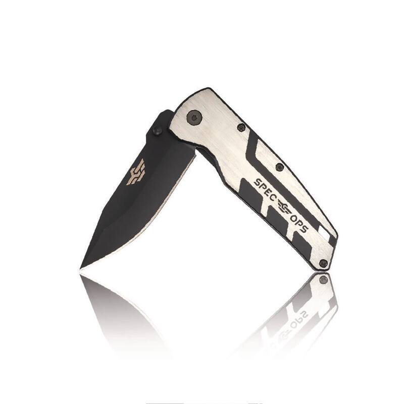 SPEC OPS Folding Pocket Knife, 2.8 in. Blade, High Carbon Steel, Drop Point, Folding Knife - SPEC-K1-PK2