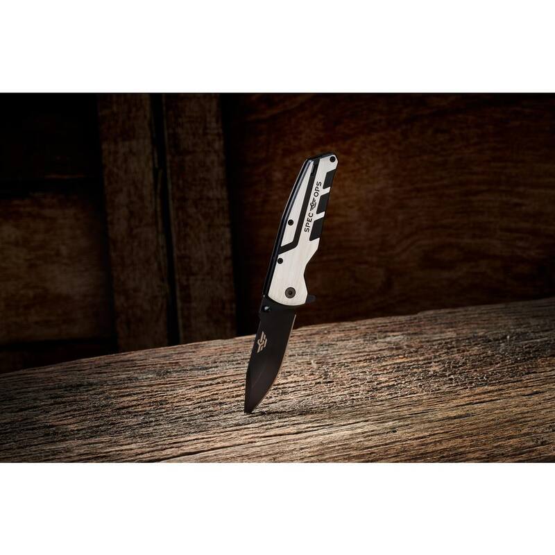 SPEC OPS Folding Pocket Knife, 2.8 in. Blade, High Carbon Steel, Drop Point, Folding Knife - SPEC-K1-PK2