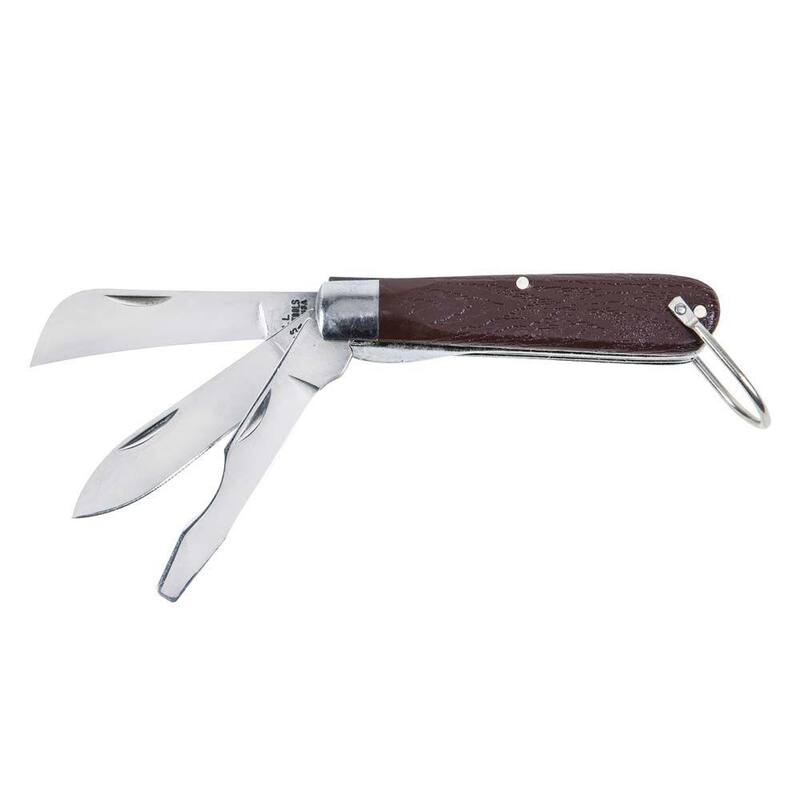 Klein Tools 3-Blade Pocket Knife with Screwdriver - 1550-6