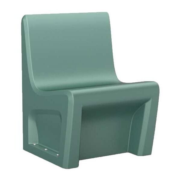 Cortech Armless Chair, Aqua Seat, 24 in W 24 in L 33 in H, Polyethylene Seat - 116484AQ