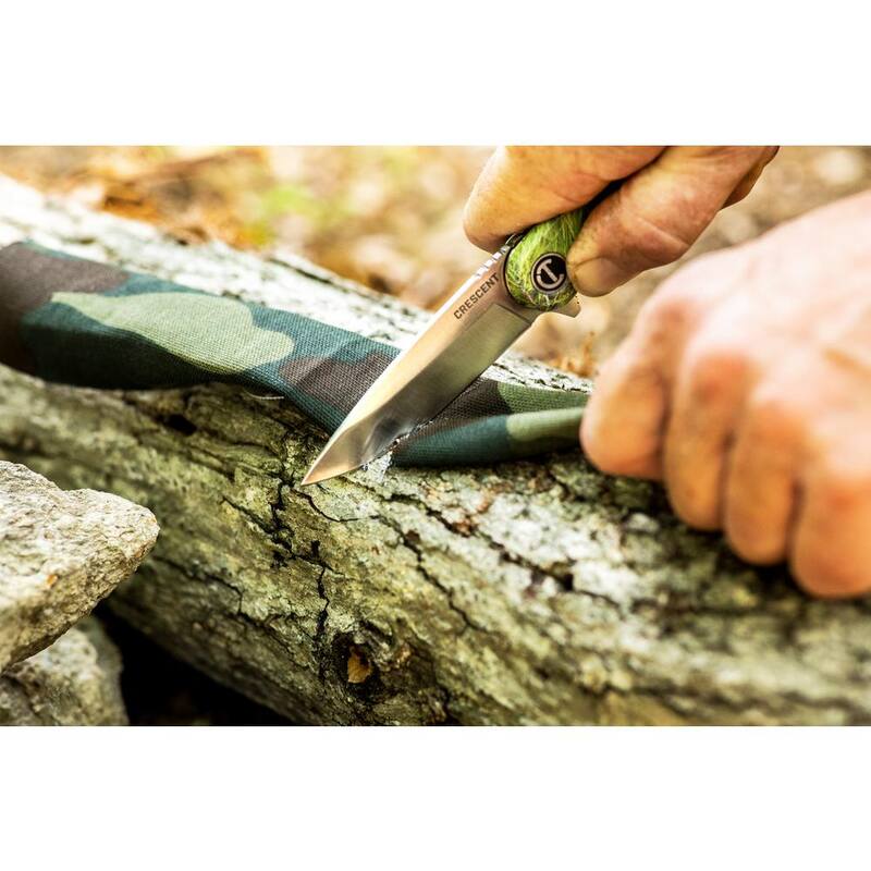 Crescent 3.25 in. Drop Point Blade Everyday Carry Knife with Camo Composite Handle - CPK325CC