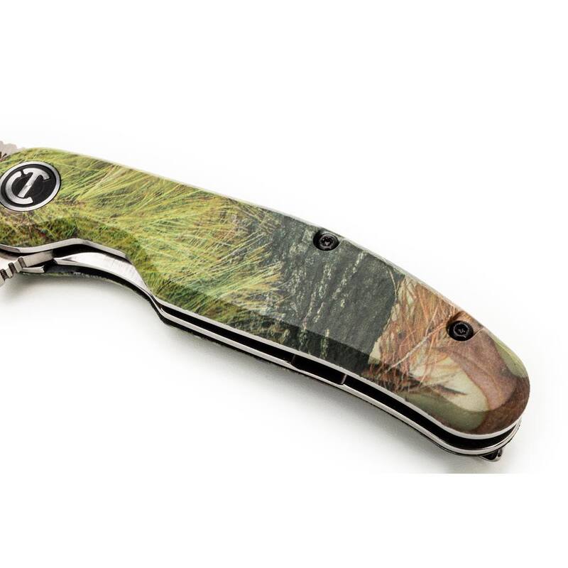 Crescent 3.25 in. Drop Point Blade Everyday Carry Knife with Camo Composite Handle - CPK325CC