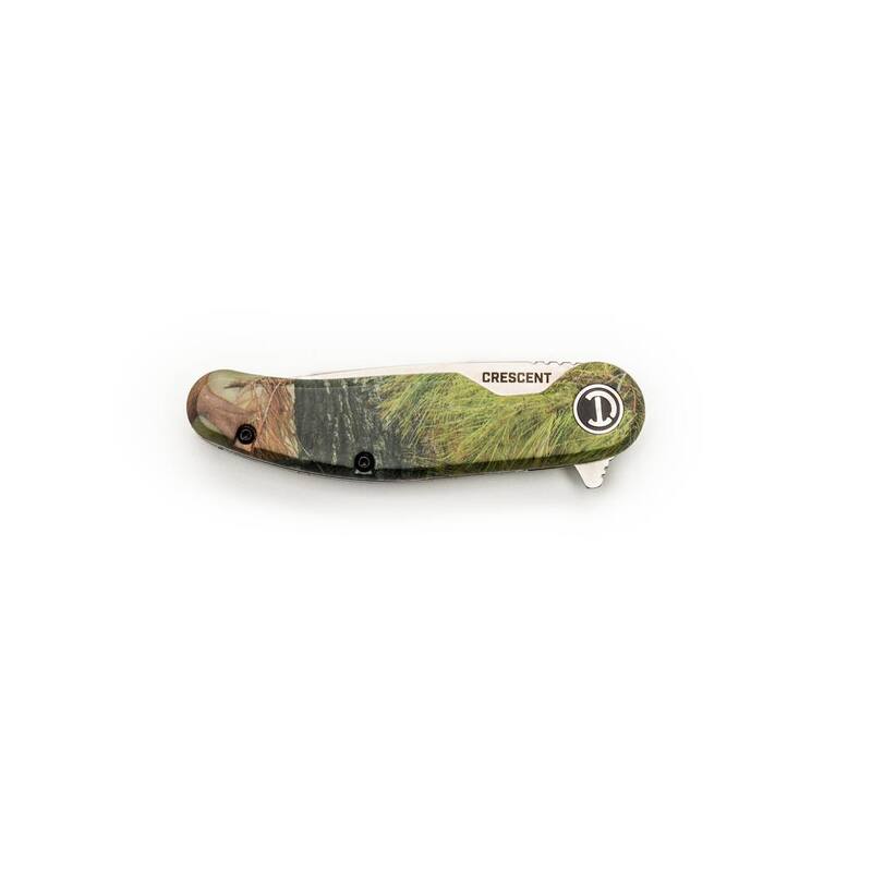 Crescent 3.25 in. Drop Point Blade Everyday Carry Knife with Camo Composite Handle - CPK325CC