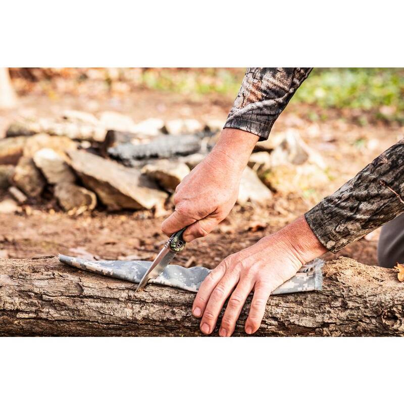 Crescent 3.25 in. Drop Point Blade Everyday Carry Knife with Camo Composite Handle - CPK325CC