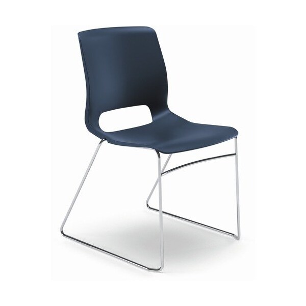Hon HON MS101RE, MOTIVATE HIGH-DENSITY STACKING CHAIR, REGATTA SEAT/REGATTA BACK, CHROME BASE, 4PK - HONMS101RE