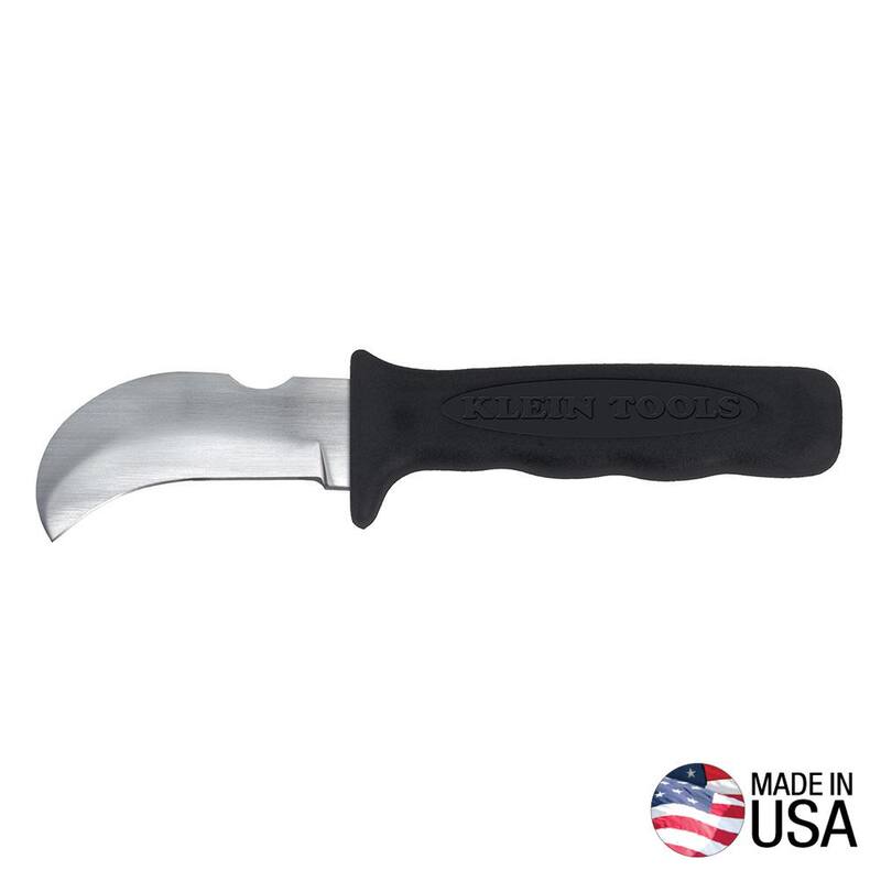 Klein Tools Lineman's Skinning Knife with Hook Blade and Notch - 1570-3LR