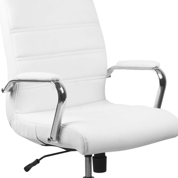 Flash Furniture White LeatherSoft Executive Swivel Chairs, 4PK - 4-GO-2286M-WH-GG