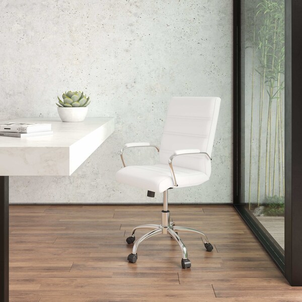 Flash Furniture White LeatherSoft Executive Swivel Chairs, 4PK - 4-GO-2286M-WH-GG