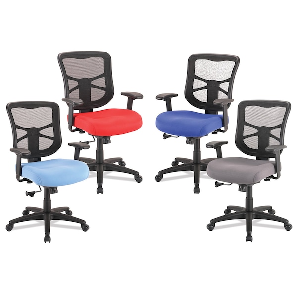 Alera Elusion Mesh Mid-Back Swivel/Tilt Chair, Up to 275 lb, 17.9" to 21.8" Seat Height, Light Blue Seat - ALEEL42BME70B