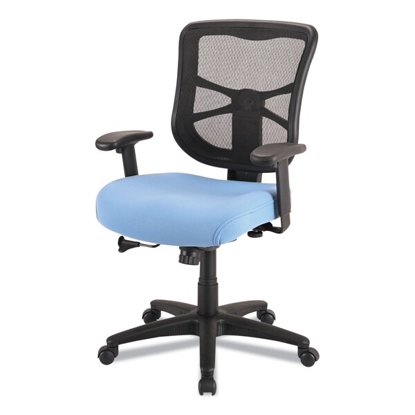 Alera Elusion Mesh Mid-Back Swivel/Tilt Chair, Up to 275 lb, 17.9" to 21.8" Seat Height, Light Blue Seat - ALEEL42BME70B