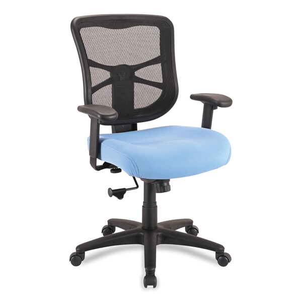 Alera Elusion Mesh Mid-Back Swivel/Tilt Chair, Up to 275 lb, 17.9" to 21.8" Seat Height, Light Blue Seat - ALEEL42BME70B