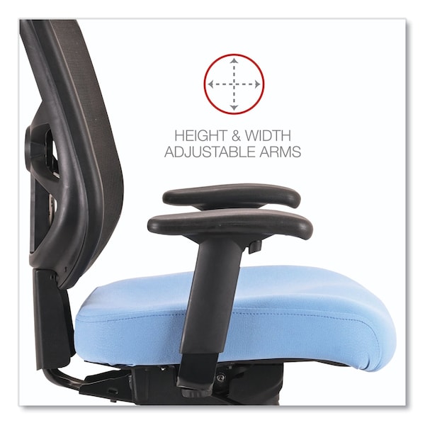Alera Elusion Mesh Mid-Back Swivel/Tilt Chair, Up to 275 lb, 17.9" to 21.8" Seat Height, Light Blue Seat - ALEEL42BME70B