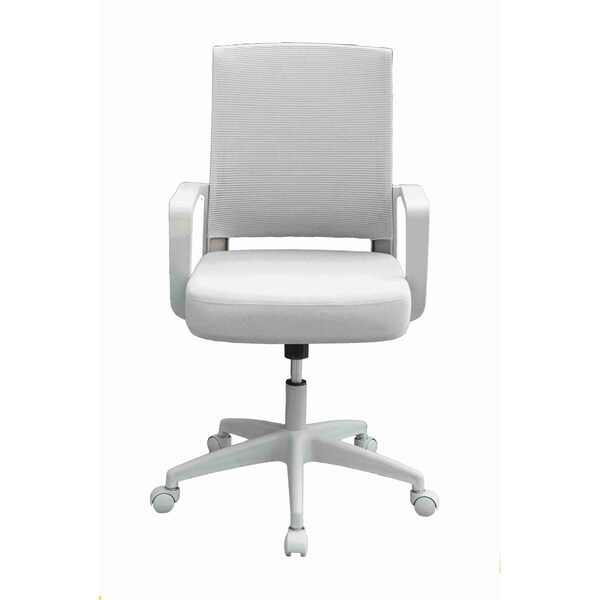 Boss Office Products Task Chair Gray Frame, Gray Mesh and Fabric - B6376GY-GY