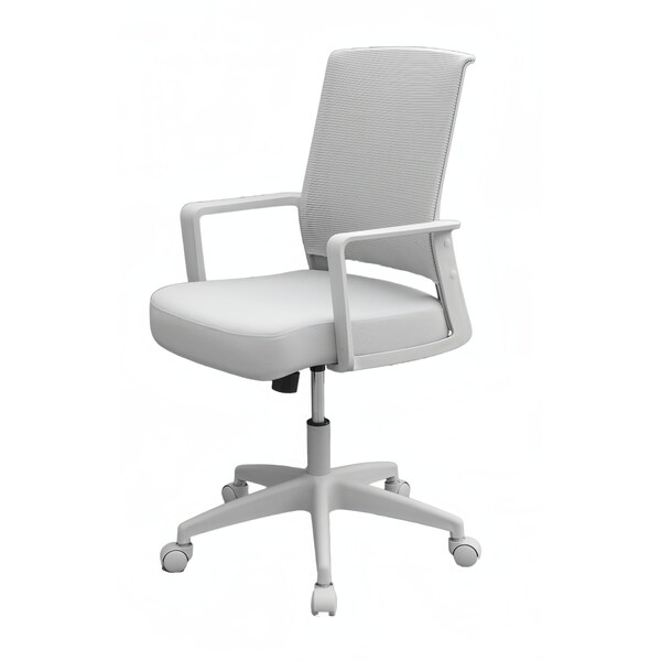 Boss Office Products Task Chair Gray Frame, Gray Mesh and Fabric - B6376GY-GY