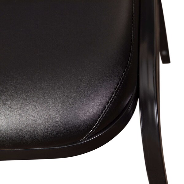 Flash Furniture Black Vinyl Stack Chair with Black Metal Frame, 4PK - 4-NG-ZG10006-BK-BK-GG