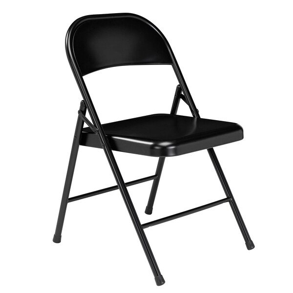 Interion By Global Industrial Interion Folding Chair, Steel, Black - 324501BK