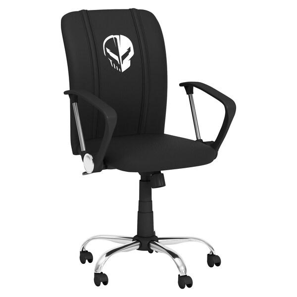 Dreamseat Curve Task Chair with Corvette Jake Symbol White Logo - XZOCCURVE-PSGMC61100