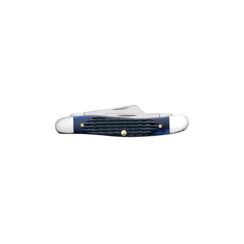 W. R. Case & Sons Cutlery Co Blue Bone Rogers Corn Cob Jig Medium Stockman Pocket Knife - FI02801
