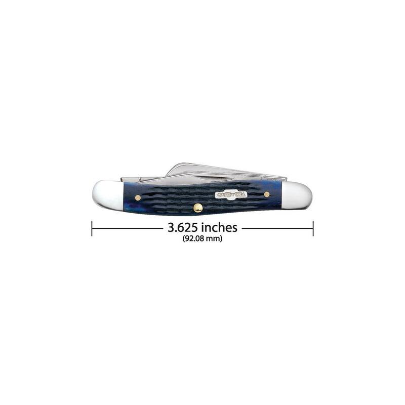 W. R. Case & Sons Cutlery Co Blue Bone Rogers Corn Cob Jig Medium Stockman Pocket Knife - FI02801