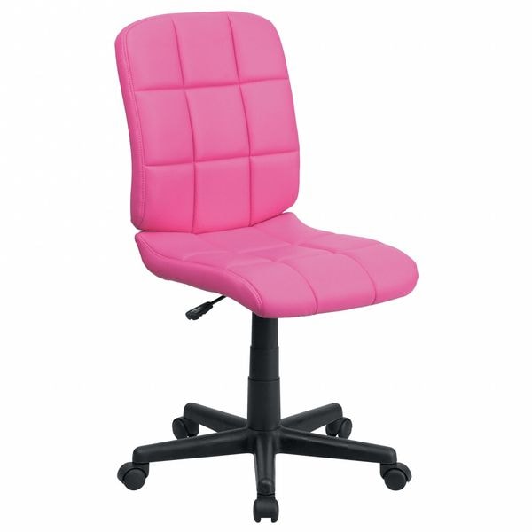 Flash Furniture Vinyl Contemporary Chair, 16-3/4" to 21-3/4, Pink - GO-1691-1-PINK-GG