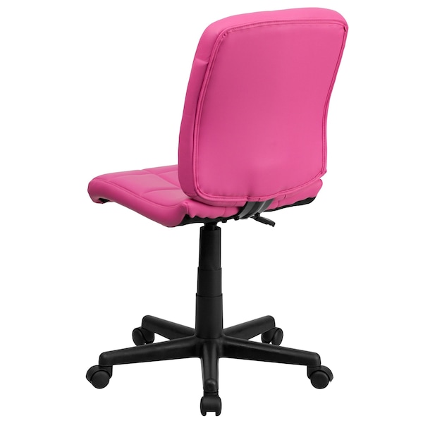 Flash Furniture Vinyl Contemporary Chair, 16-3/4" to 21-3/4, Pink - GO-1691-1-PINK-GG