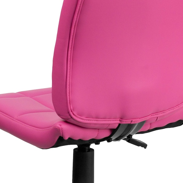 Flash Furniture Vinyl Contemporary Chair, 16-3/4" to 21-3/4, Pink - GO-1691-1-PINK-GG
