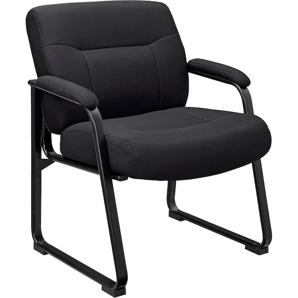 Global Industrial Big & Tall Guest Chair, Black Fabric - 238532