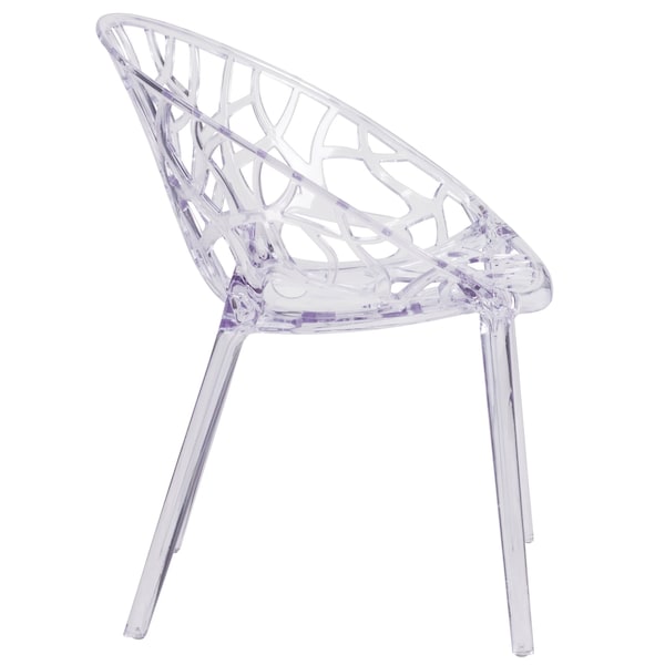 Flash Furniture Specter Series Transparent Stacking Side Chair, PK4 - 4-FH-156-APC-GG