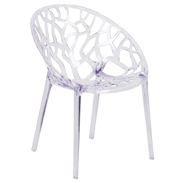 Flash Furniture Specter Series Transparent Stacking Side Chair, PK4 - 4-FH-156-APC-GG