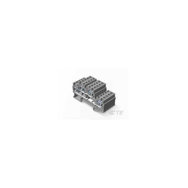 Te Connectivity 4 Mm 2 Wire Two Level 1 In 1 Out Spring Clamp Type Terminal Block - 2271580-1