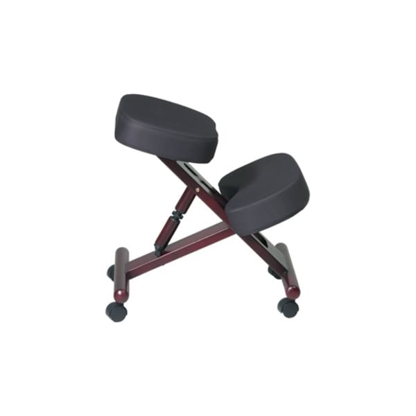 Office Star Knee Chair Knee Desk Chair, No Arms, 22" to 25" Height, Fabric, Gray - KCW773