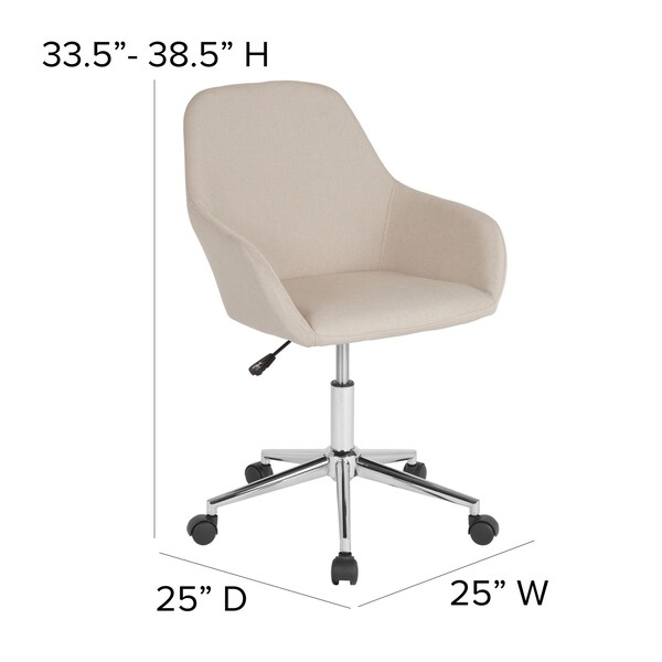 Flash Furniture Cortana Home and Office Mid-Back Chair, B - DS-8012LB-BGE-F-GG