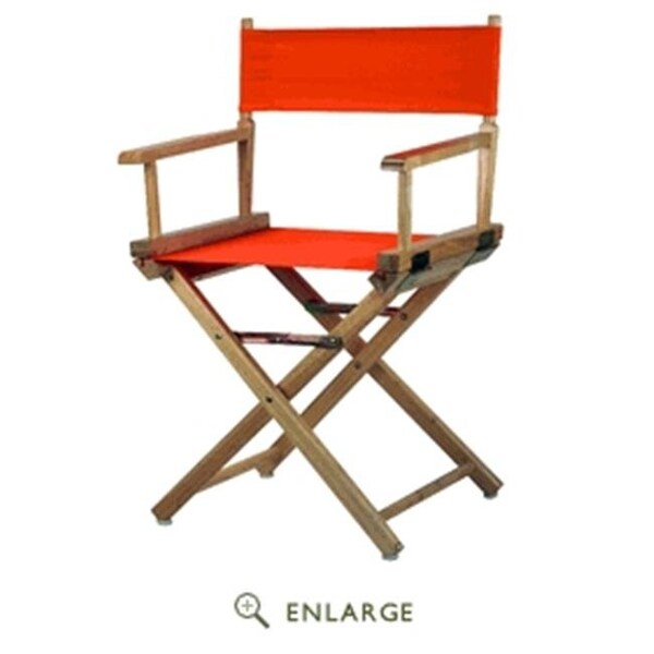 Casual Home Casual Home 200-00-021-19 18 in. Directors Chair Natural Frame with Orange Canvas - 200-00/021-19
