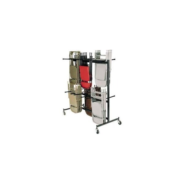 National Public Seating Interion Chair Cart with Double Tier for Folding Chairs - Holds 84 Chairs - INT-84