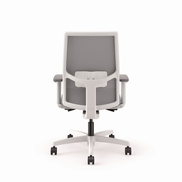 Hon Ignition 2.0 4-Way Stretch Mid-Back Mesh Task Chair, 17in-21in Seat Height, Basalt/Fog, White Base - HONI2MM2AFA25WX