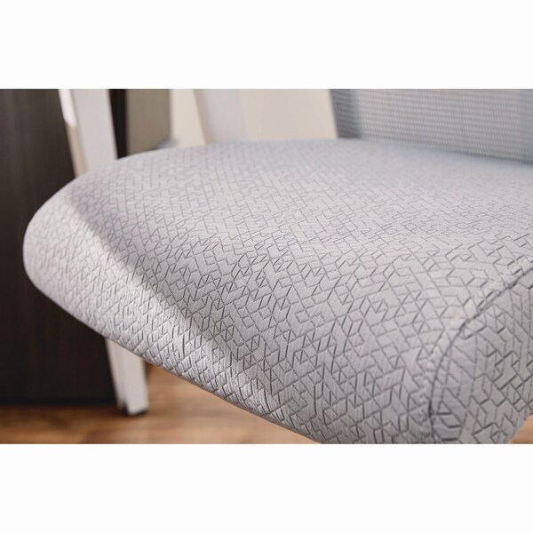 Hon Ignition 2.0 4-Way Stretch Mid-Back Mesh Task Chair, 17in-21in Seat Height, Basalt/Fog, White Base - HONI2MM2AFA25WX