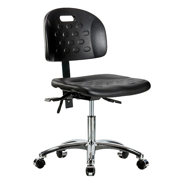 Zoro Select Ergonomic Chair Ergonomic Chair, No Arms, 17-3/4" to 23" Height, Vinyl, Black - BR-HPDHCH-CR-T0-A0-CC-BLK
