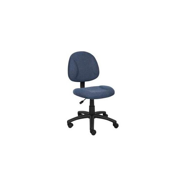 Boss Office Products Boss Deluxe Posture Chair - Fabric - Blue - B315-BE