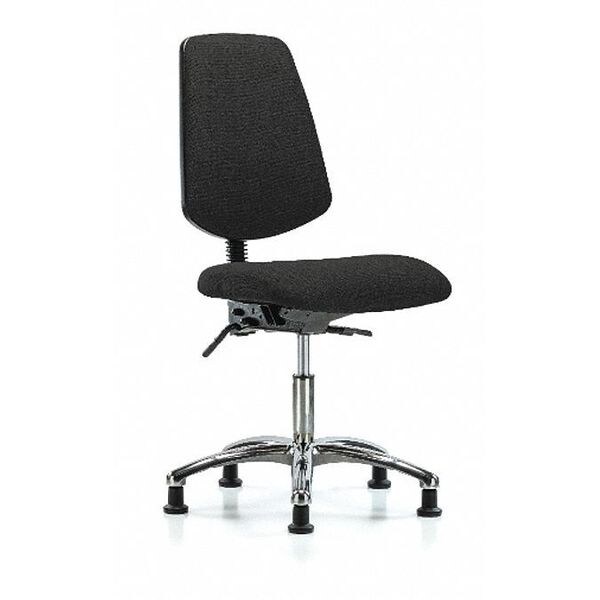 Blue Ridge Ergonomics Desk Chair Fab Desk Chair, Med, Bk, Glds, Blk, No Arms, 19" to 24" Height, Fabric, Black - BR-FDHCH-MB-CR-T1-A0-RG-F42