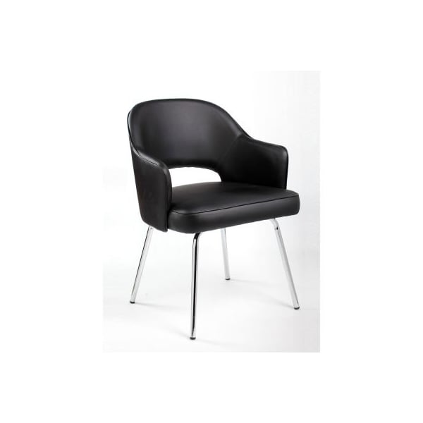 Boss Office Products Boss Black CaressoftPlus Guest Chair - Black - B489C-BK