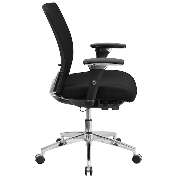 Flash Furniture Hercules Office Chair, Black Seat, Gray Back, 27 in W 25" L 41-3/4" H, Fabric Seat - GO-WY-85-6-GG