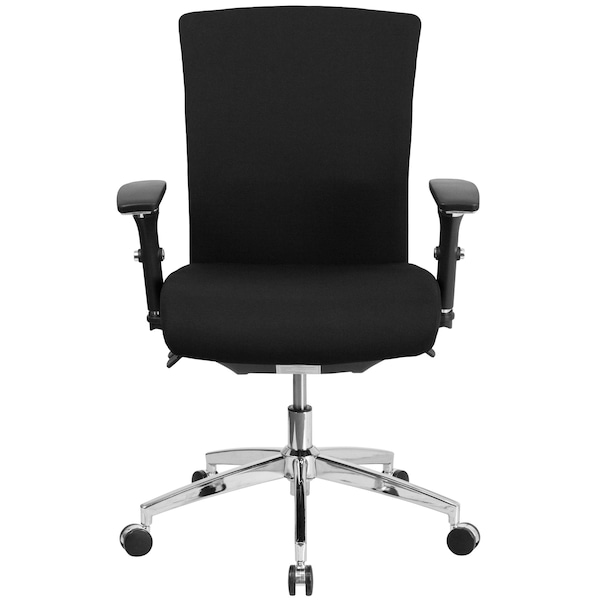 Flash Furniture Hercules Office Chair, Black Seat, Gray Back, 27 in W 25" L 41-3/4" H, Fabric Seat - GO-WY-85-6-GG