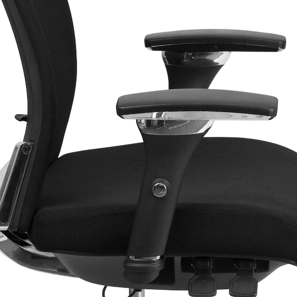 Flash Furniture Hercules Office Chair, Black Seat, Gray Back, 27 in W 25" L 41-3/4" H, Fabric Seat - GO-WY-85-6-GG