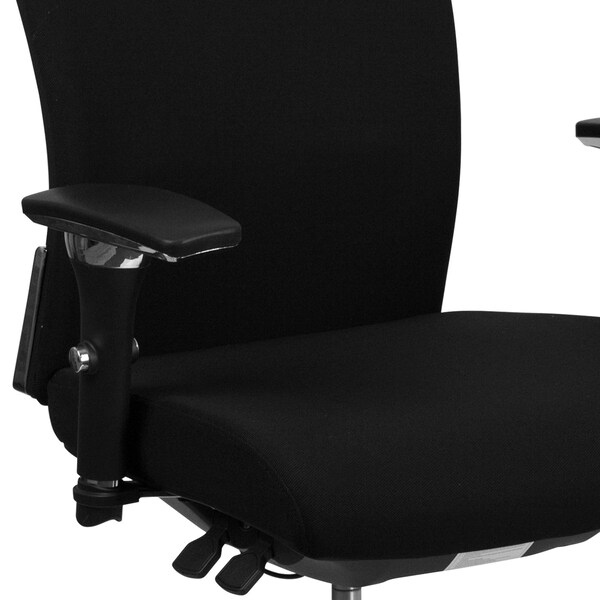 Flash Furniture Hercules Office Chair, Black Seat, Gray Back, 27 in W 25" L 41-3/4" H, Fabric Seat - GO-WY-85-6-GG
