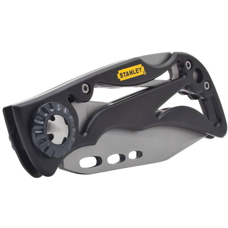 Stanley 7-1/4 in. Skeleton Folding Pocket Knife and Compact Fixed Blade Folding Utility Knife - STHT10253W424​​