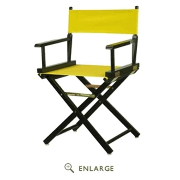 Casual Home Casual Home 200-02-021-14 18 in. Directors Chair Black Frame with Yellow Canvas - 200-02/021-14